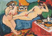 Ernst Ludwig Kirchner Zwei Akte auf blauem Sofa USA oil painting artist